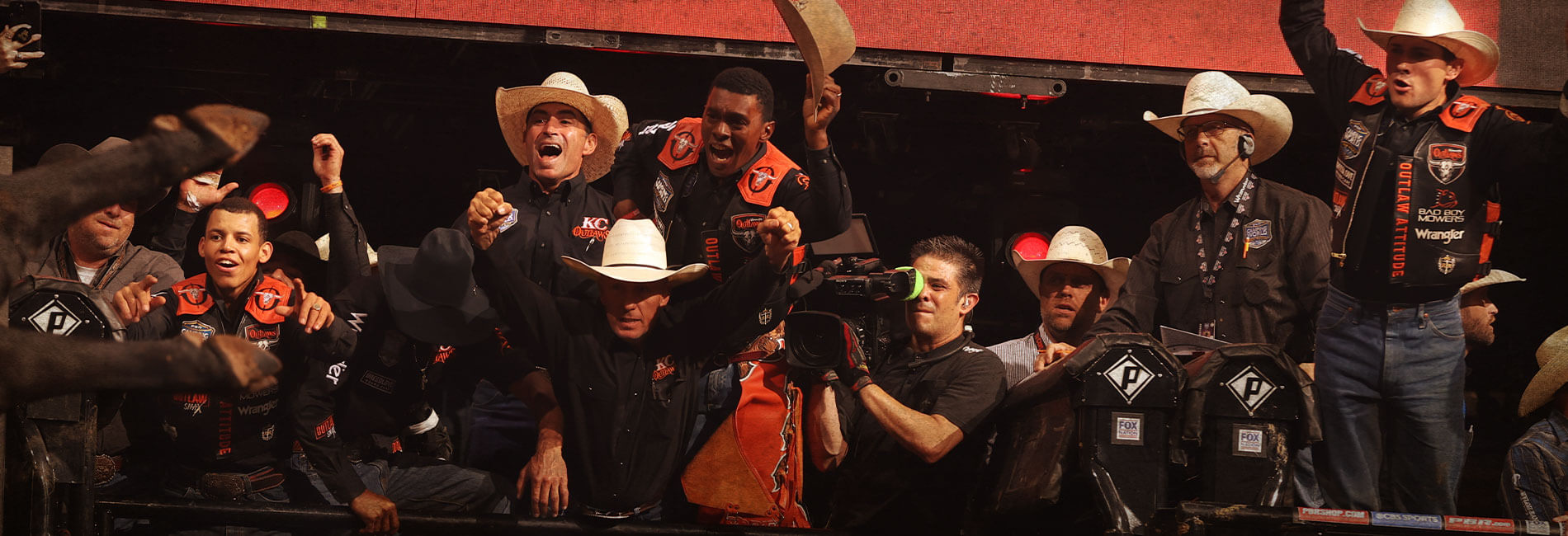 The KC Outlaws pumped after a successful ride.