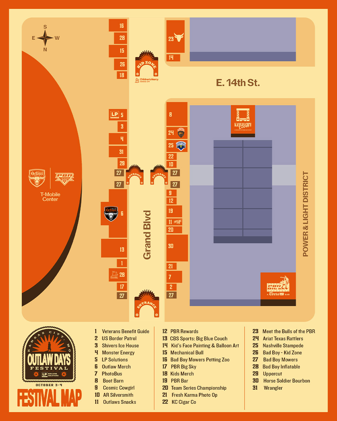 Outlaw Days Festival Map 2025