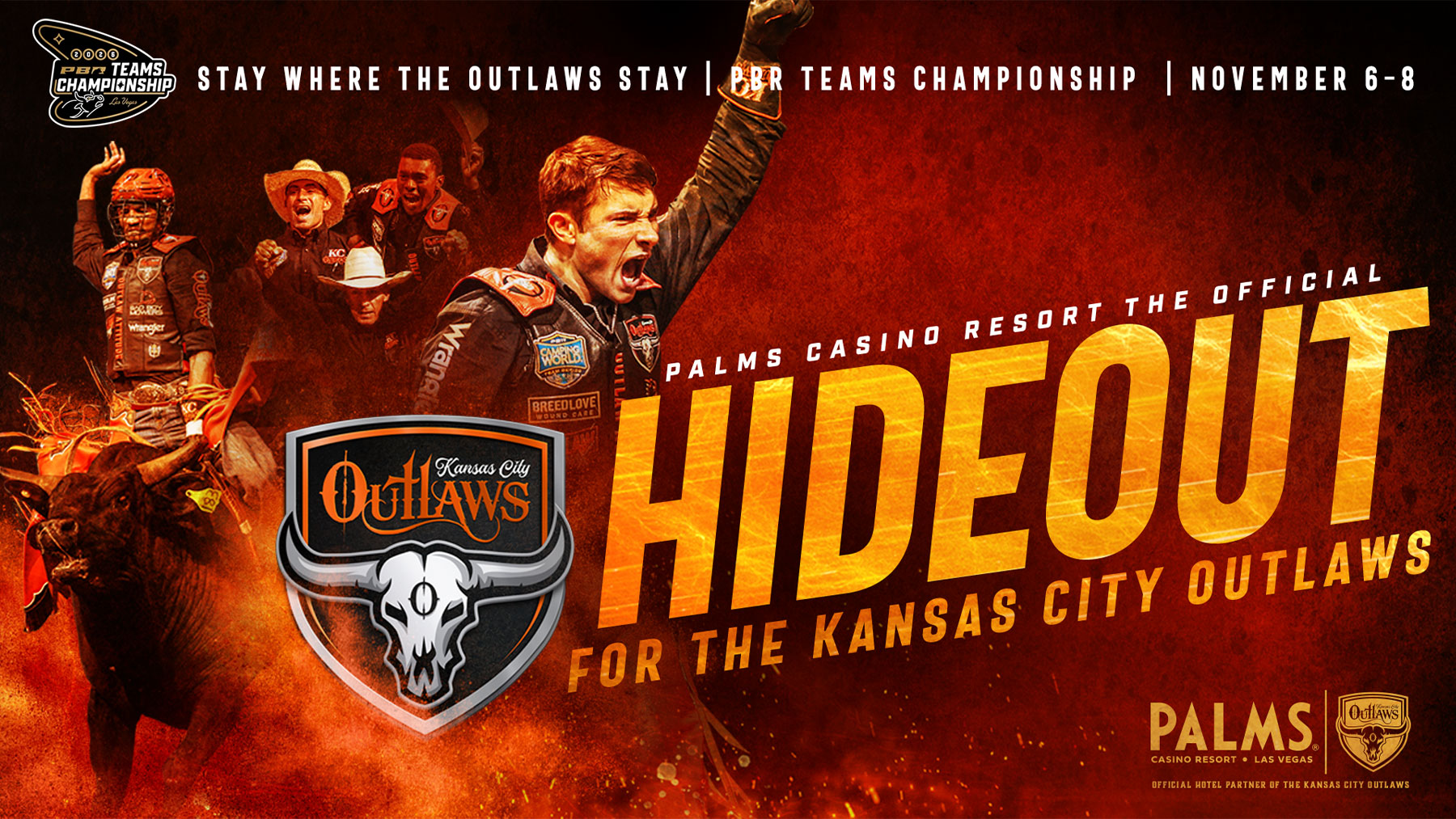 Stay at Palms Casino Resort, the Official Hideout for the Kansas City Outlaws!